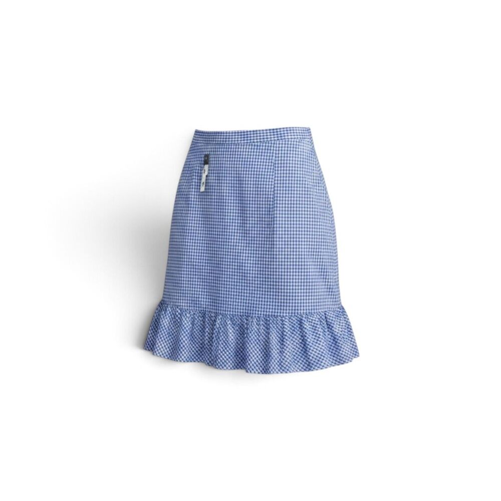 The Limited Blue Gingham Ruffle Hem Mini Skirt New 4840519SK0015 Size 12